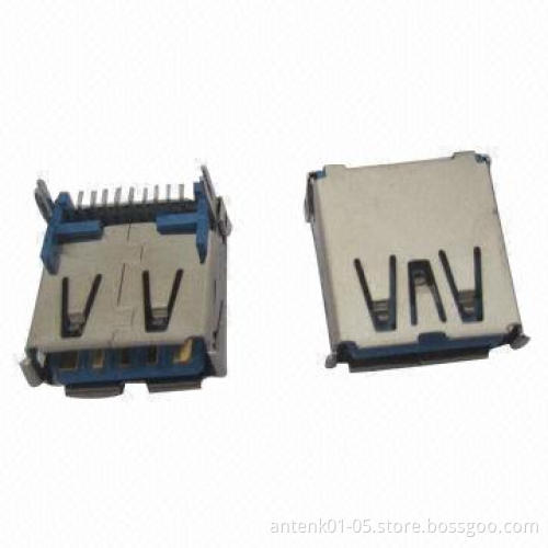 USB3.0 A Type Receptacle SMT Connectors with Fork